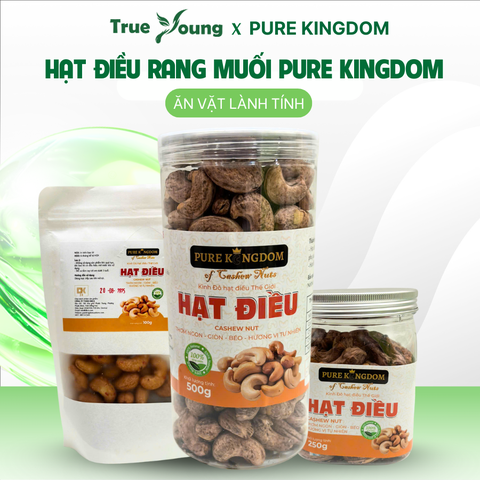 Hạt Điều Rang Muối ( còn lụa ) Pure Kingdom