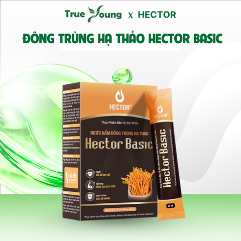 Nước nấm Đông trùng hạ thảo Hector Basic (10 gói x 25ml) hỗ trợ bồi bổ cơ thể