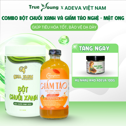 DEAL HOT 13: COMBO BỘT CHUỐI XANH & GIẤM TÁO NGHỆ – MẬT ONG GIÚP BẠN KHỎE DÁNG, ĐẸP DA,  NHẸ NHÀNG TỪ BÊN TRONG