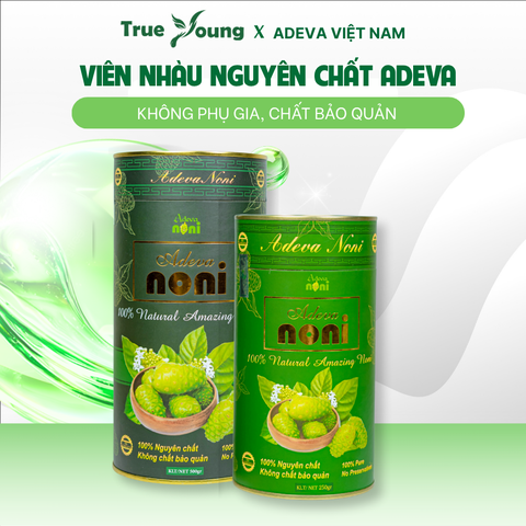 Viên Nhàu Nguyên Chất ADEVA NONI Pellet Tốt Cho Sức Khỏe - Hũ 250g, 500g