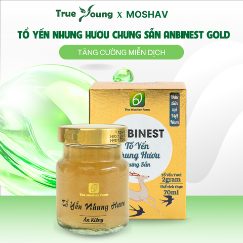 Tổ Yến Nhung Hươu Chưng Sẵn Anbinest Gold (Lốc 6 Hũ),  Dinh dưỡng cao cấp bồi bổ sức khỏe cho cả gia đình