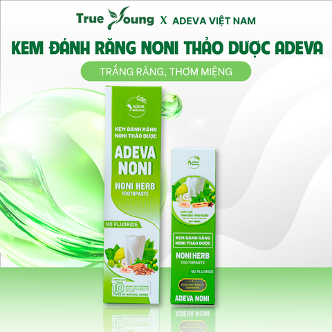 Kem Đánh Răng Thảo Dược NONI Adeva - Trắng răng, Ngăn Ngừa Hôi Miệng, Hỗ trợ giảm ê buốt, Viêm Nướu