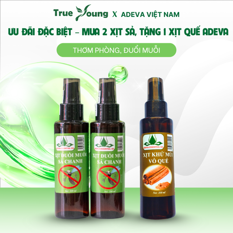 DEAL HOT 07 – MUA 2 XỊT SẢ ĐUỔI MUỖI ADEVA, TẶNG NGAY 1 XỊT QUẾ ADEVA