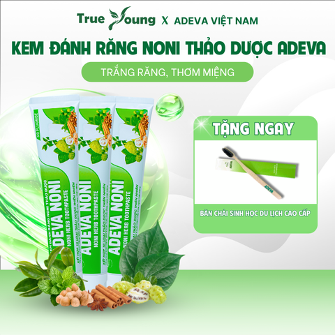 DEAL HOT 01: COMBO 3 TUÝP KEM ĐÁNH RĂNG NONI THẢO DƯỢC 100G TẶNG BÀN CHẢI SINH HỌC CAO CẤP