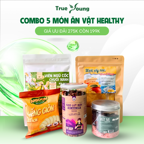 DEAL HOT 10: COMBO 5 MÓN ĂN VẶT HEALTHY GIÁ 275K NAY CHỈ CÒN 199K FREESHIP