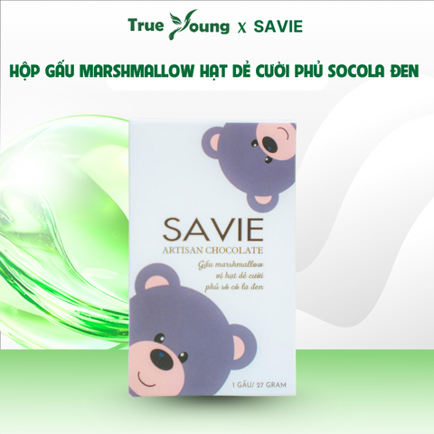 Hộp Gấu Marshmallow Vị Hạt Dẻ Cười Phủ Socola Đen 27g