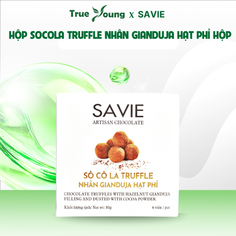 Hộp Socola Truffle nhân Gianduja Hạt phỉ Hộp 80gr