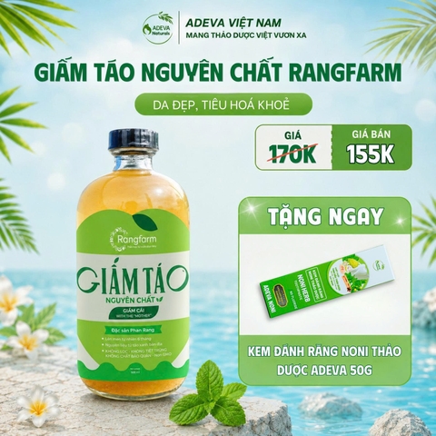 GIẤM TÁO NGUYÊN CHẤT RANGFARM TẶNG NGAY KEM ĐÁNH RĂNG 50G