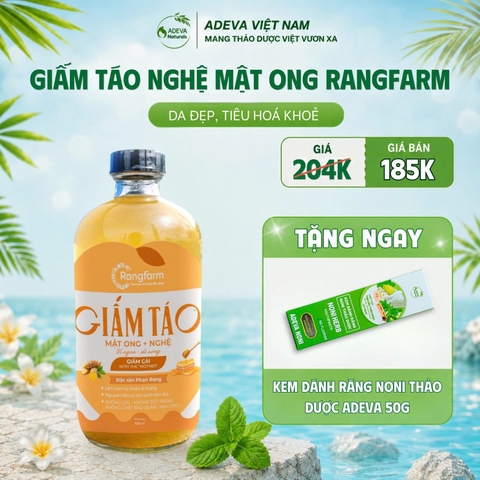 GIẤM TÁO NGHỆ MẬT ONG RANGFARM TẶNG NGAY 1 KEM ĐÁNH RĂNG 50G