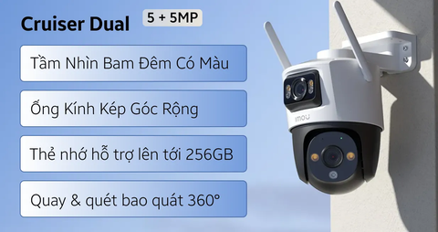 Camera IP Ngoài Trời 360 Độ 4MP IMOU Cruiser Dual 2 Pro IPC-S7XFP-8U0WED