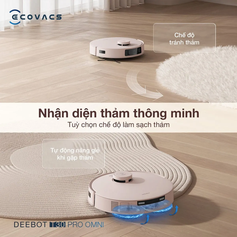 Robot hút bụi lau nhà tự động làm sạch Ecovacs Deebot T30 Pro Omni