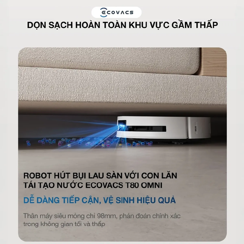 Robot hút bụi lau nhà Ecovacs Deebot T80 Omni