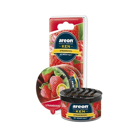 Sáp thơm ô tô Areon Strawberry Ken khử mùi, hương dâu tây ngọt mát