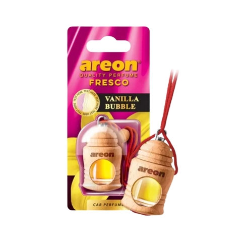 Tinh dầu treo xe ô tô Areon Fresco Vanilla Bubble Gum khử mùi, thơm ngọt