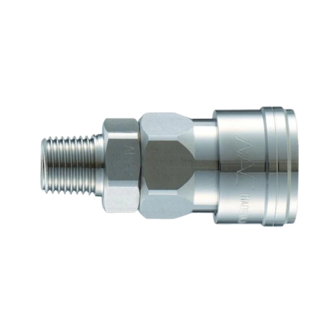 Khớp nối nhanh 3/4 inch NAC 46SM đầu cái ren ngoài bằng thép mạ crom