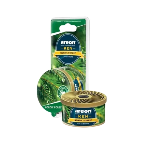 Sáp thơm ô tô Areon Ken Nordic Forest khử mùi, hương lá kim rừng Bắc Âu