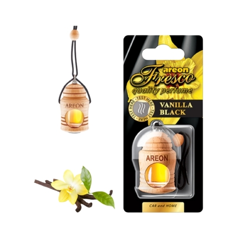 Tinh dầu treo xe ô tô Areon Fresco Vanilla Black hương vani – Bulgaria