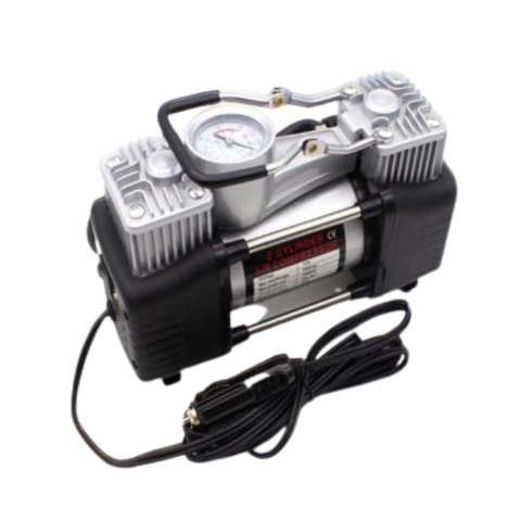 Bơm Lốp Ô Tô 2 Xi Lanh Cơ Siêu Khỏe – 160W, 150PSI, Đa Phụ Kiện