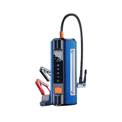 Bơm Lốp Kiêm Kích Bình Omino Đa Năng – Pin 12000mAh, 120W, Xả 2000A