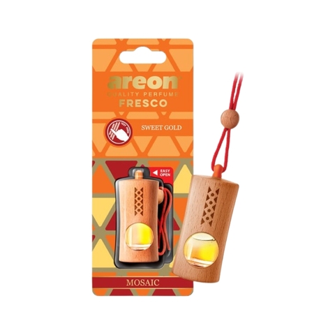 Tinh dầu treo xe ô tô Areon Sweet Gold (Trầm Ngọt) – Fresco Mosaic khử mùi, thơm lâu