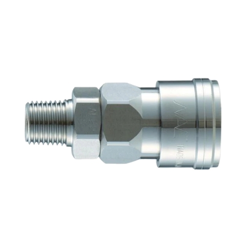 Khớp nối nhanh 1/2 inch NAC 24SM đầu cái ren ngoài bằng thép mạ crom