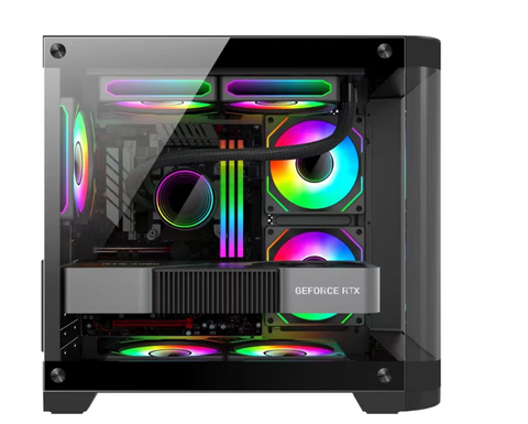 Vỏ Case Máy Tính KENOO ESPORT MK400 ( MATX, Case Bể Cá, Kính Cong)