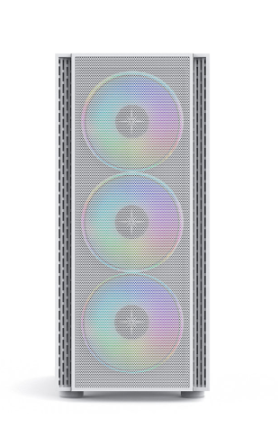 Vỏ Case Máy Tính KENOO ESPORT EM700 - 3F MESH WHITE (EATX, Màu Trắng, 3 Fan RGB)