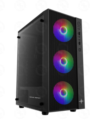 Vỏ case KENOO ESPORT AF13 - 3F - Mầu Đen (ATX/ 3 fan RGB)