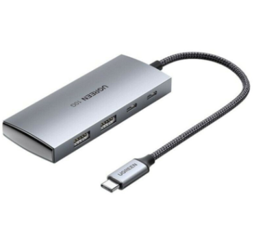 Bộ chia Hub USB-C ra 2 cổng USB 3.1 và 2 cổng USB-C màu đen Ugreen (30758)