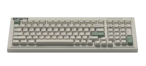 Bàn phím cơ FL-Esports OG98 White Green 3 Mode Kailh Cool Mint V2 switch