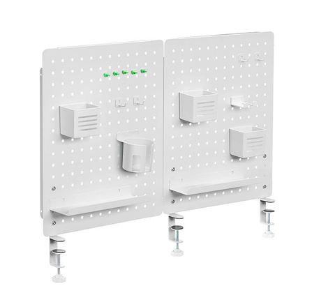 Bảng treo đồ Pegboard HyperWork PG-02 White ( Kẹp Bàn)