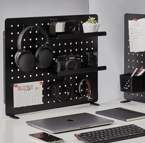 Bảng treo đồ Pegboard HyperWork PG-02 Black ( Kẹp Bàn)