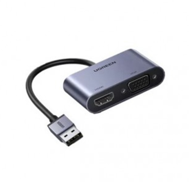 Cáp chuyển đổi USB 3.0 sang HDMI+VGA 1080/60Hz Ugreen (20518)