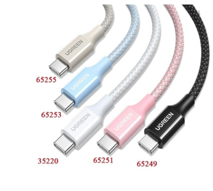 Cáp dữ liệu USB-C truyền dữ liệu giữa máy tính và điện thoại dài 1m màu Titanium (65255)