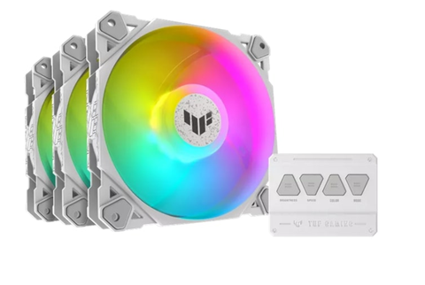 Fan Case Asus TUF GAMING TF120 ARGB 3IN1 White ( Bộ 3 fan 12cm có Hub)