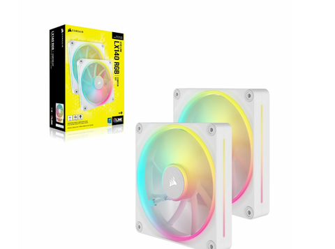 Bộ 2 quạt máy tính Corsair iCUE LINK LX140 RGB White CO-9051032-WW