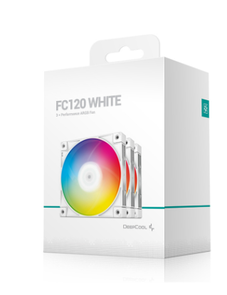 Bộ Fan Case Deepcool FC120 WHITE (3 in 1) ARGB, Màu Trắng