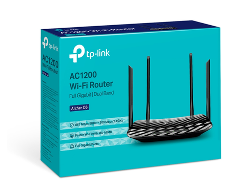 Bộ Định Tuyến TP-Link Archer C6 V2.20 AC1200 Wireless MU-MIMO Gigabit Router