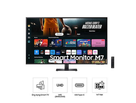Màn Hình thông minh SAMSUNG M7 M70D LS43DM702UEXXV (43 inch - VA - 4K - 4ms - 60Hz)