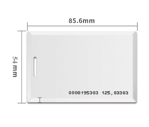 Thẻ từ trắng Proximity - Loại dày có lỗ treo 18 số