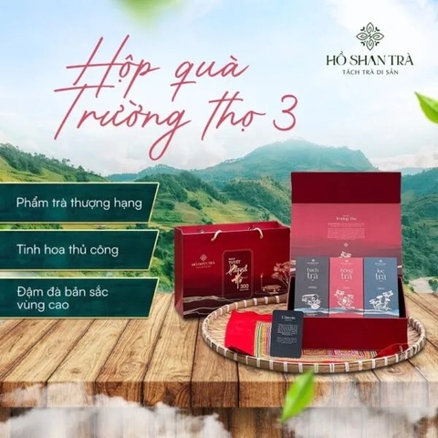 Sét quà trà Shan Tuyết 3 Trường Thọ