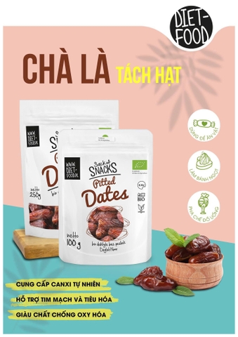 Chà là hữu cơ tách hạt 250g Diet Food