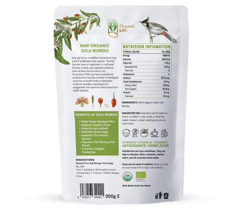 Kỷ tử đỏ hữu cơ Organic Life 200g