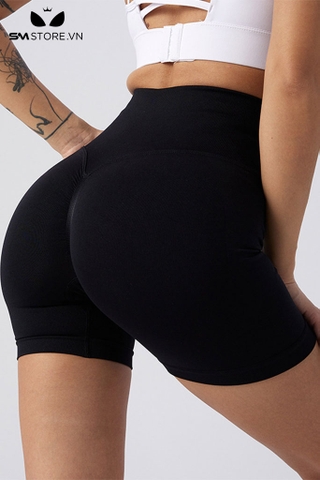 SMS508 - quần legging đùi tập gym yoga nữ polyester co giãn thoáng khí tốt