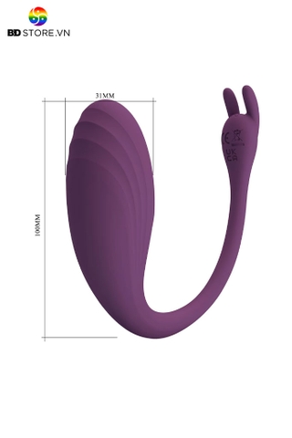 BDT1706 - Trứng rung 2 đầu Pretty Love tai thỏ sạc điện dài 10cm