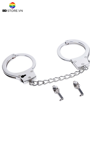 BDT065 - Còng tay tình yêu inox cao cấp với chìa khóa hình đầu lâu