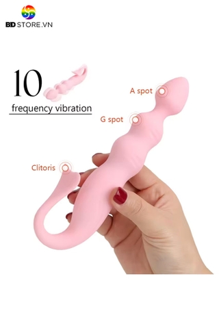 BDT1593 - Anal bead hình nấc sóng kích thích và nhánh tai thỏ có 10 tần số