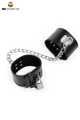 BDT1810 - Còng tay tình yêu chất liệu da PU có xích nối và khóa