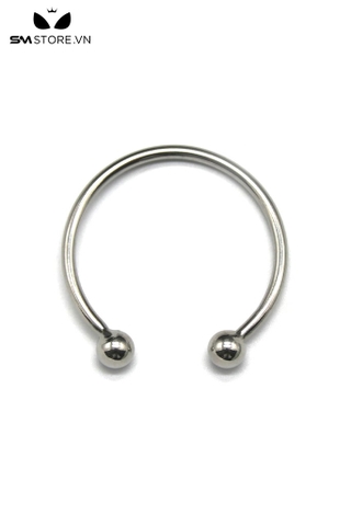 SMT564 - Vòng đeo dương vật inox 2 bi thiết kế hở đường kính 35mm