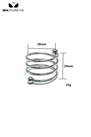 SMT559 - Vòng đeo cu inox hình lò xo có bi với 5 phiên bản khác nhau
